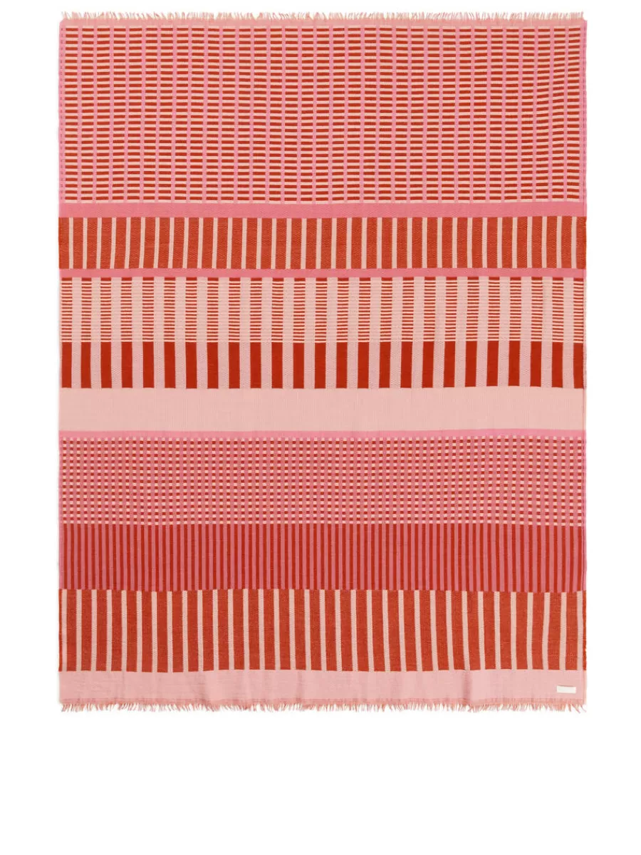 New ARKET Wool Blanket Pink/Red