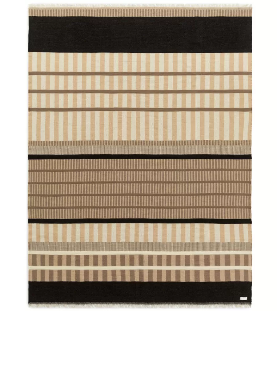 Sale ARKET Wool Blanket Black/Beige