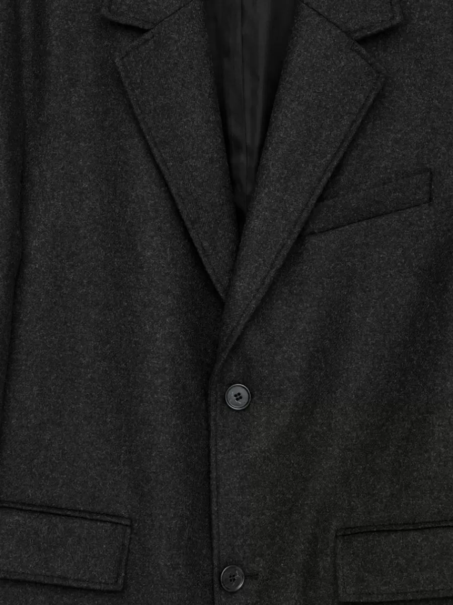 Sale ARKET Wool Blend Blazer Dark Grey