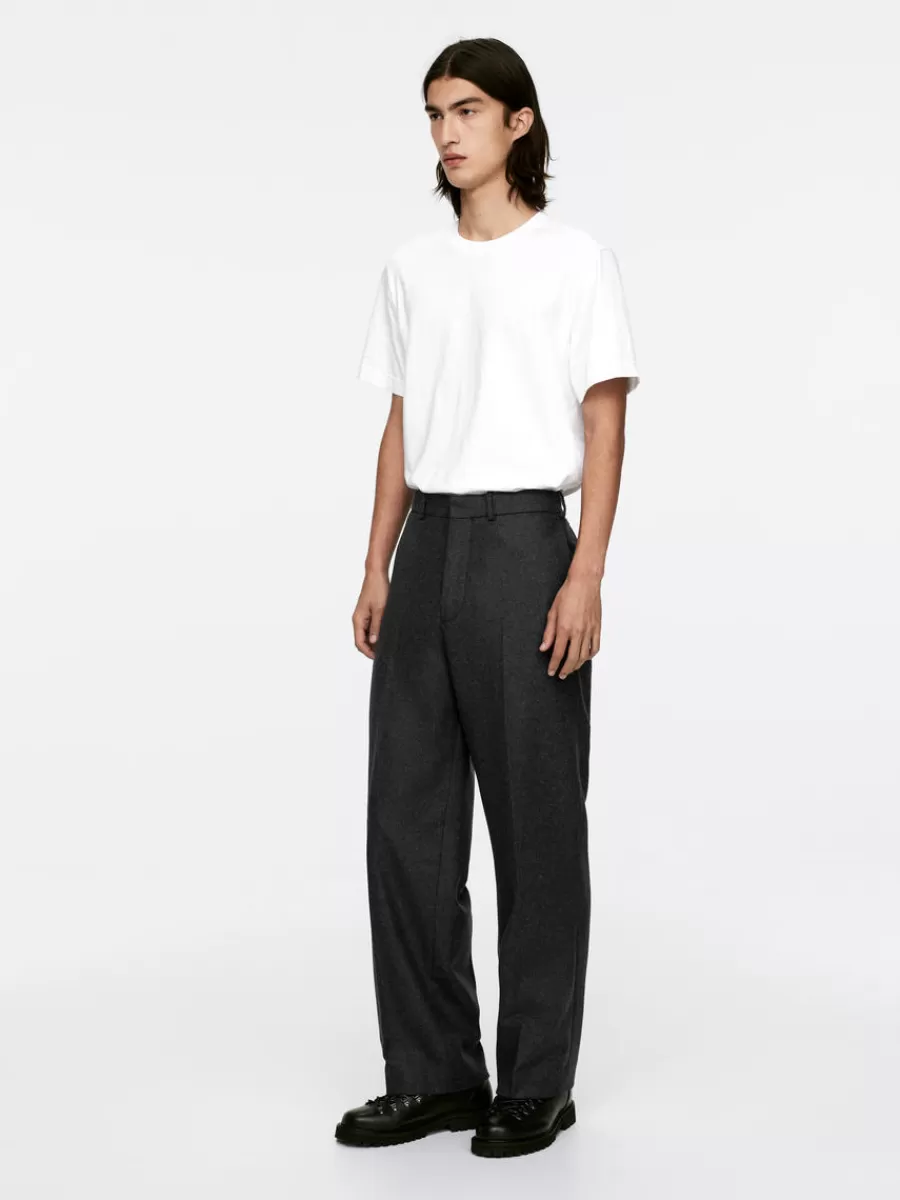 Best ARKET Wool Blend Trousers Dark Grey