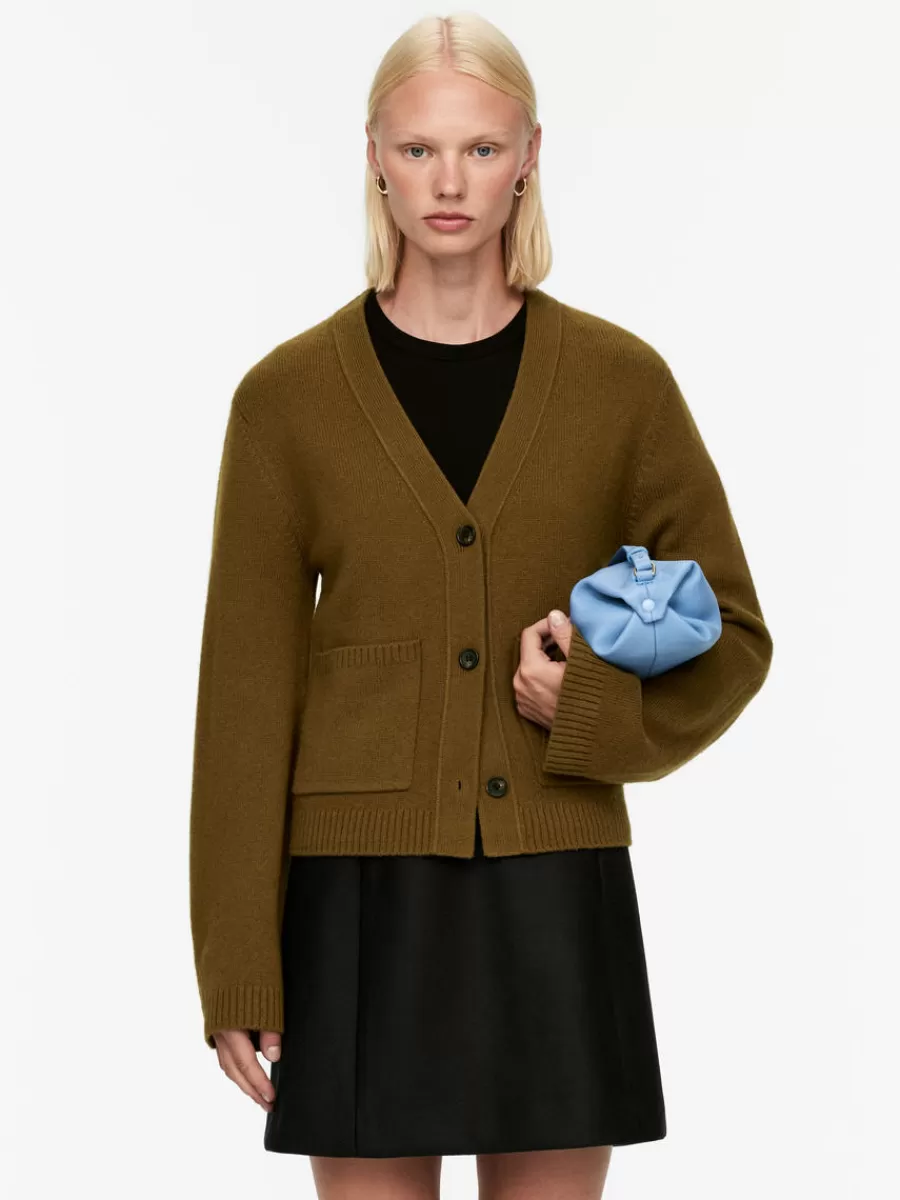 Cheap ARKET Wool Cardigan Khaki