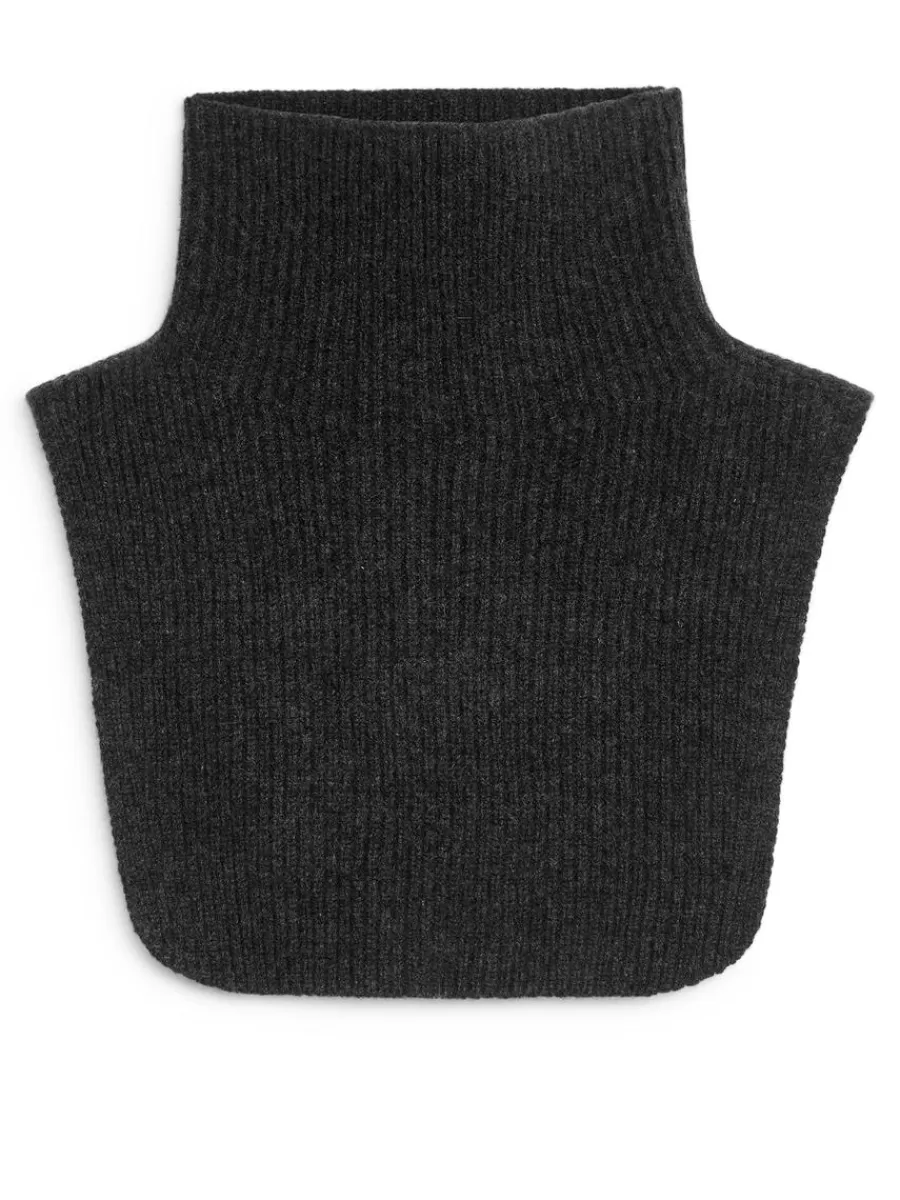 Fashion ARKET Wool Cashmere Collar Dark Grey
