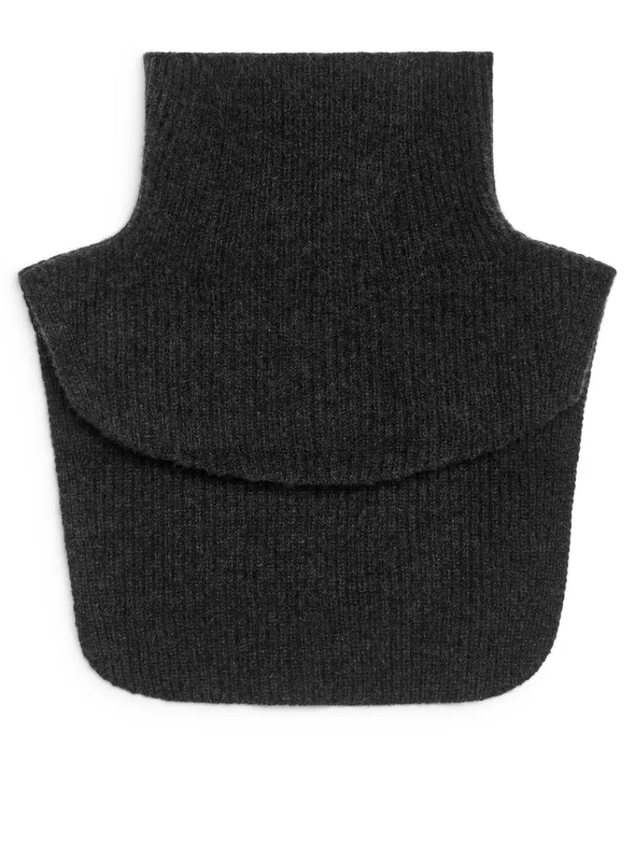 Fashion ARKET Wool Cashmere Collar Dark Grey