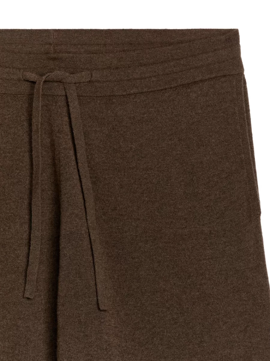 Discount ARKET Wool Cashmere Knitted Trousers Dark Mole
