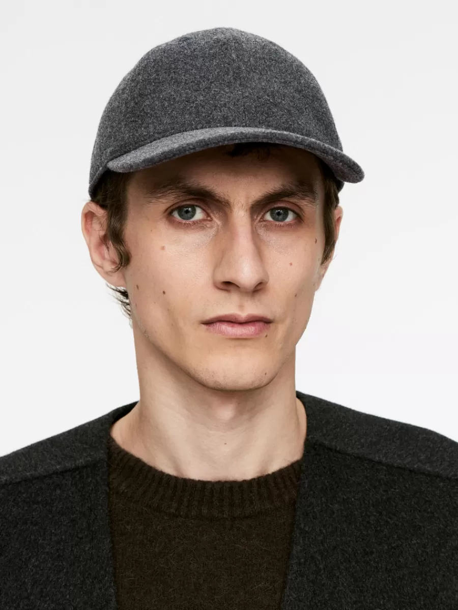 Hot ARKET Wool Felt Cap Dark Grey