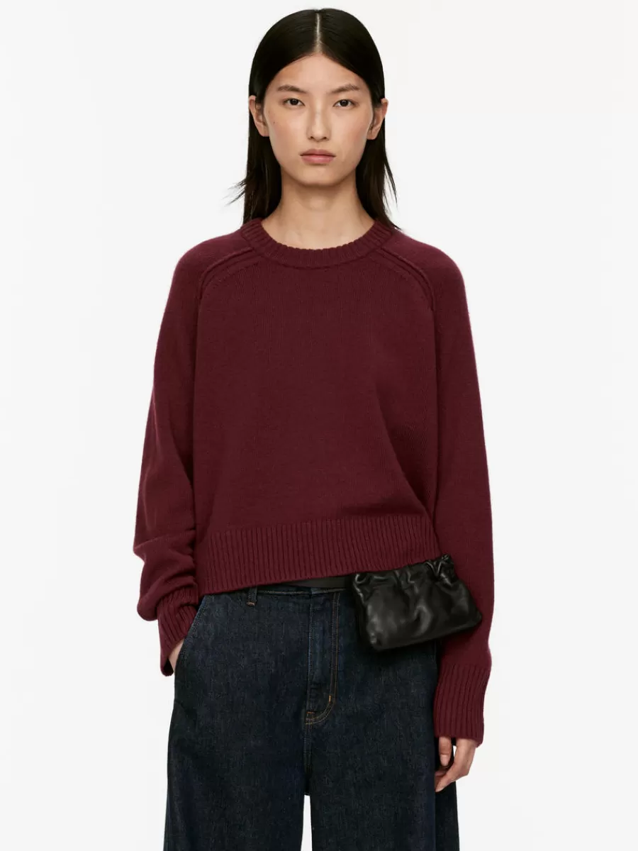 New ARKET Wool Jumper Dark Red