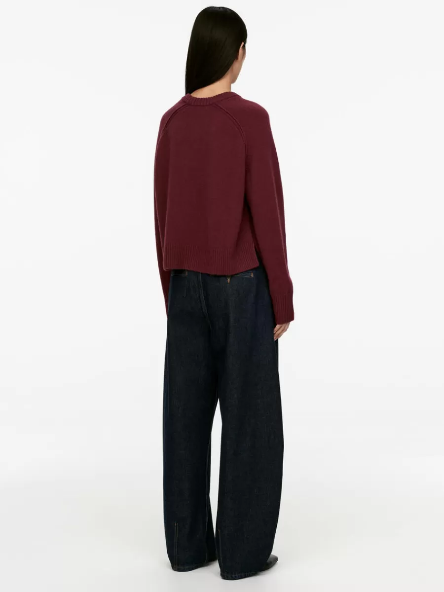 New ARKET Wool Jumper Dark Red