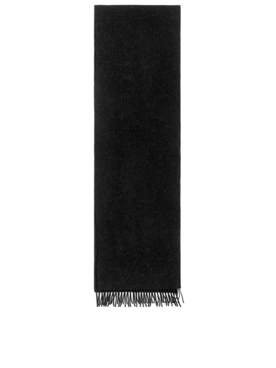 Cheap ARKET Wool Scarf Black