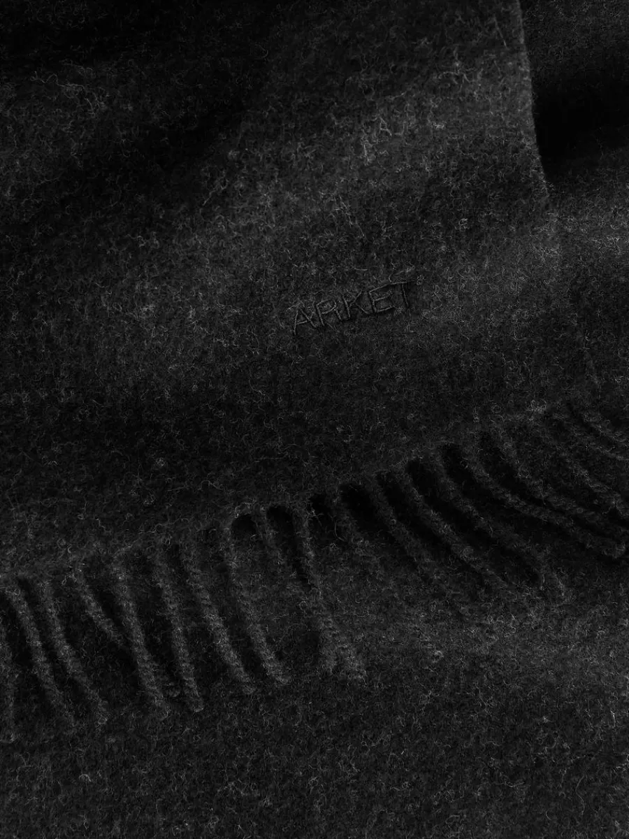 Cheap ARKET Wool Scarf Black