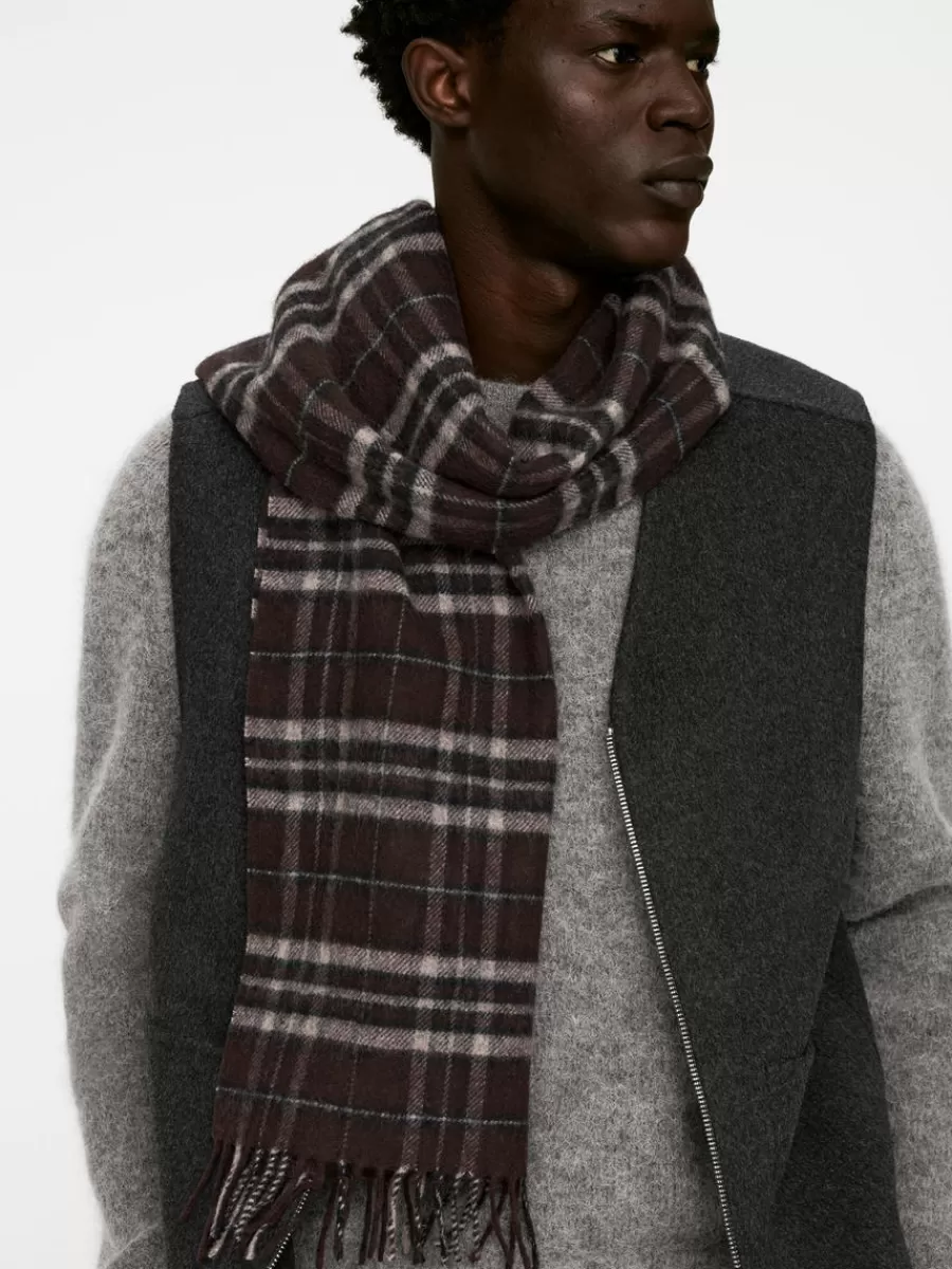 Flash Sale ARKET Wool Scarf Dark Brown/Multi Colour