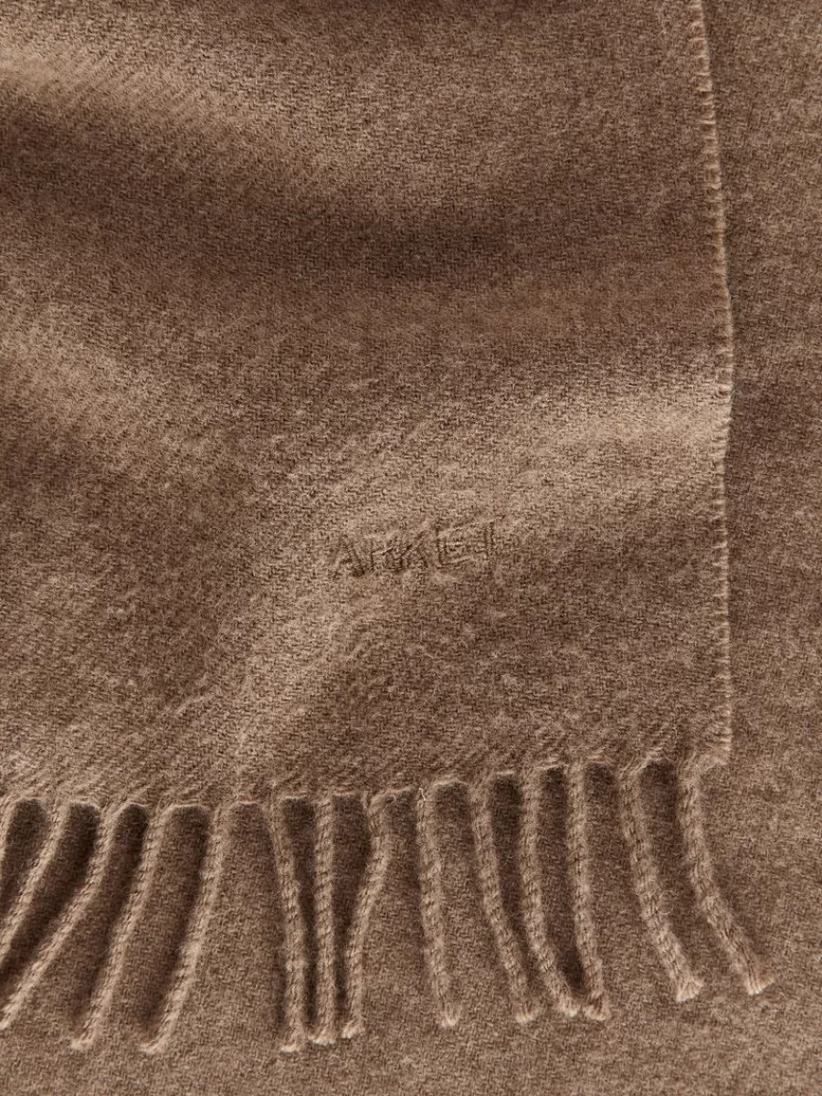 Discount ARKET Wool Scarf Dark Beige