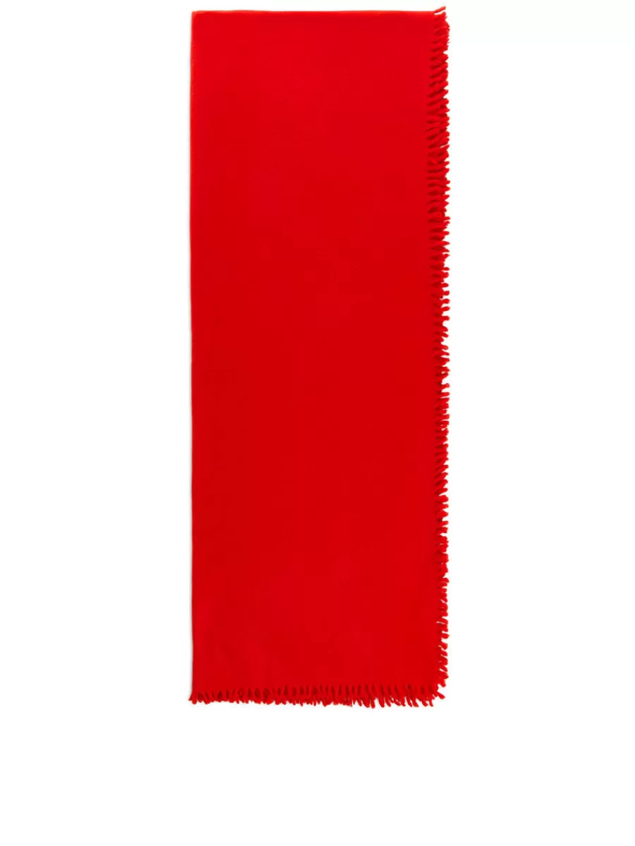 Cheap ARKET Wool Scarf Red