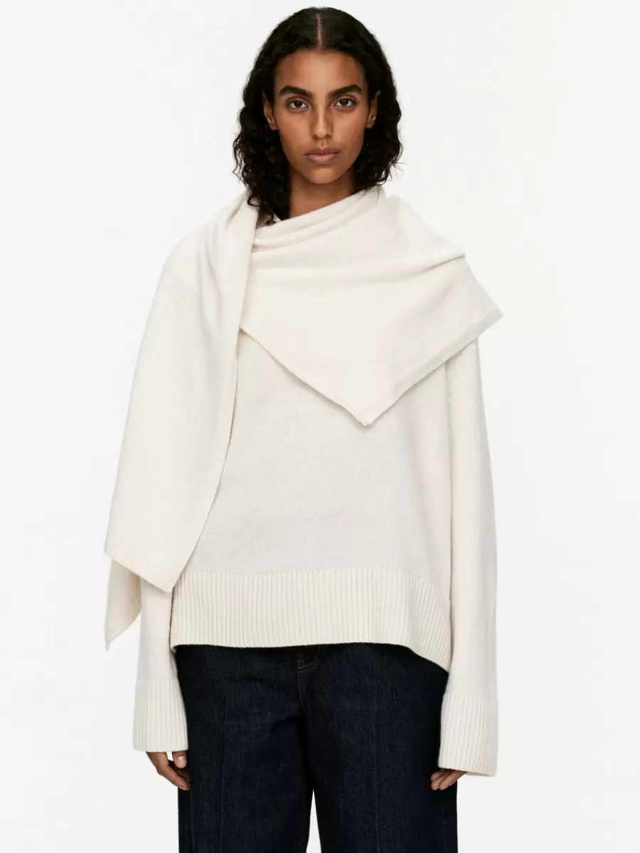 Best Sale ARKET Wool Scarf Jumper Off White