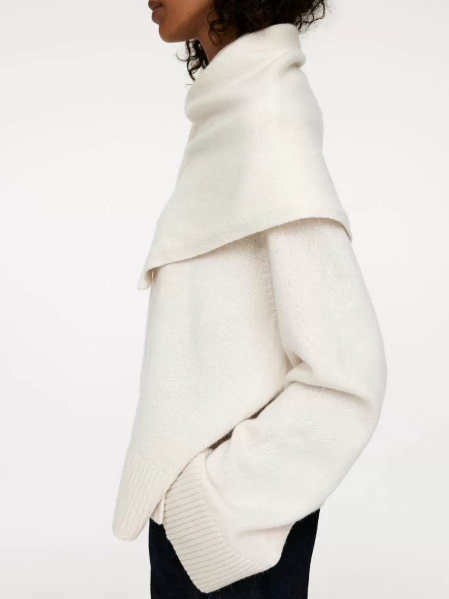 Best Sale ARKET Wool Scarf Jumper Off White