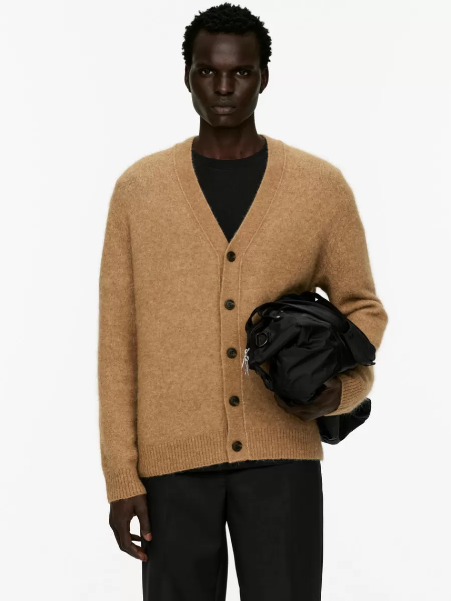 Outlet ARKET Wool-Alpaca Blend Cardigan Dark Beige