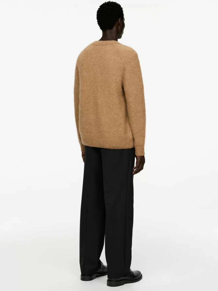 Outlet ARKET Wool-Alpaca Blend Cardigan Dark Beige