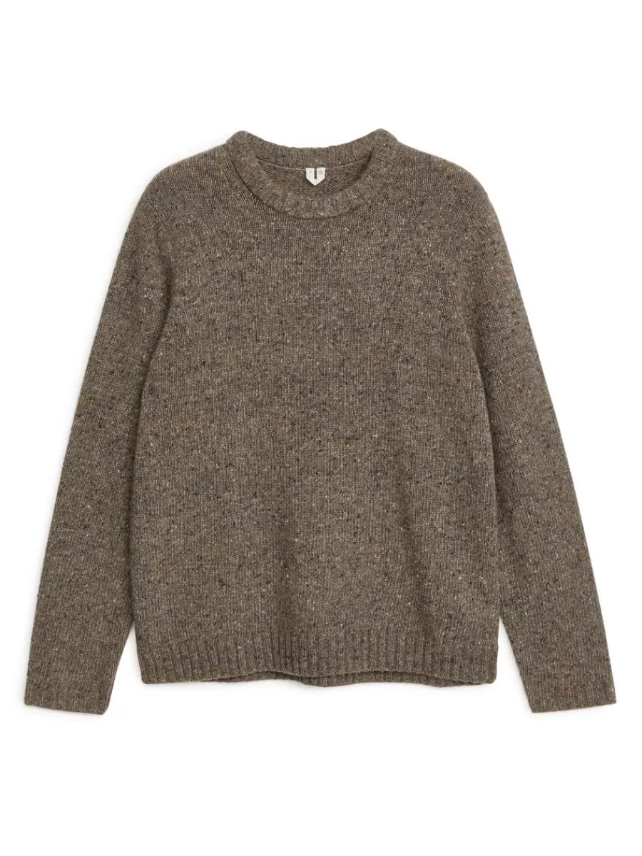 Outlet ARKET Wool-Alpaca Blend Jumper Brown