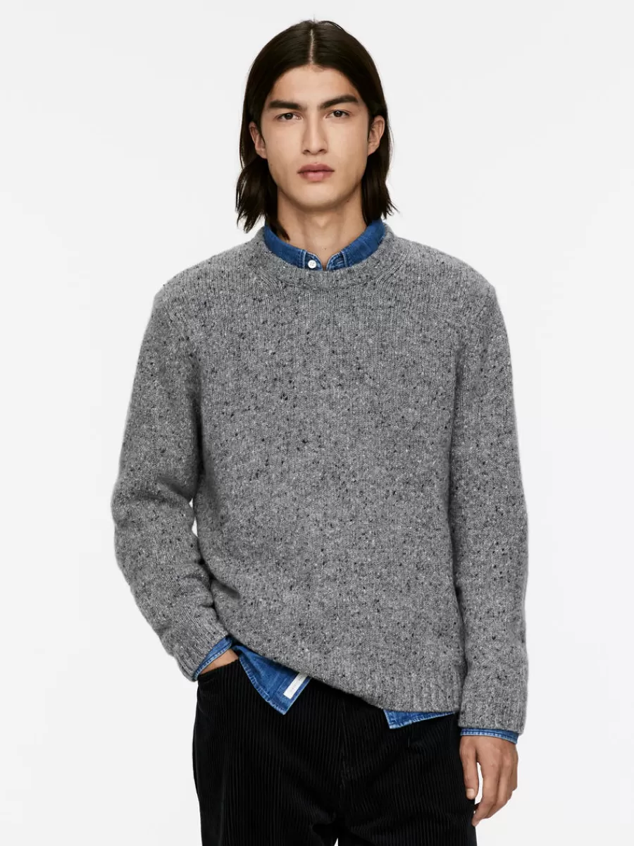 Clearance ARKET Wool-Alpaca Blend Jumper Grey Melange
