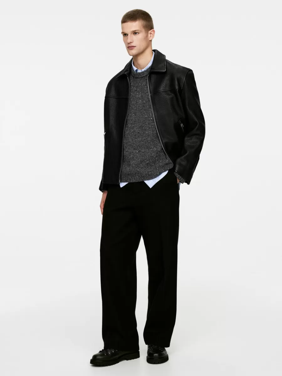 Sale ARKET Wool-Alpaca Blend Jumper Dark Grey Melange