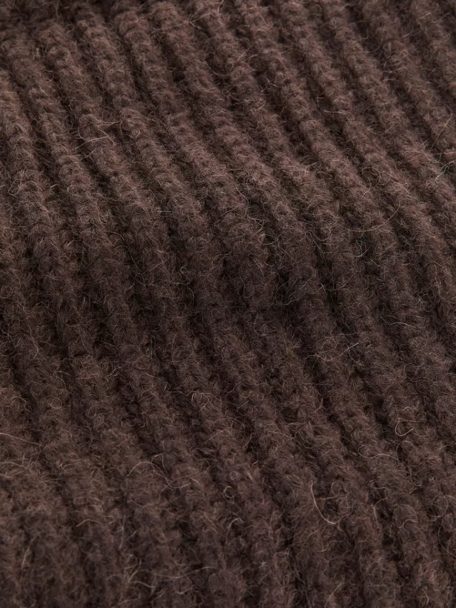 Best ARKET Wool-Alpaca Blend Scarf Dark Brown