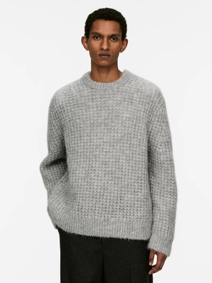 Outlet ARKET Wool-Alpaca Jumper Grey Melange