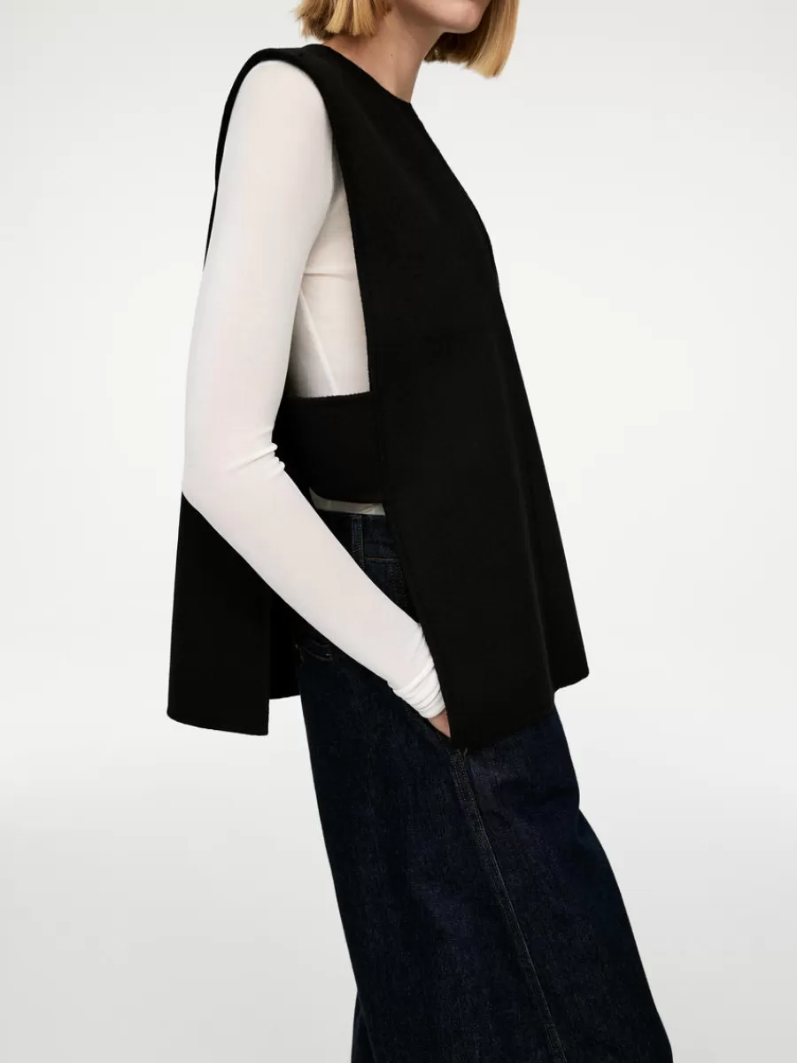 Cheap ARKET Wool-Blend Doublé Vest Black