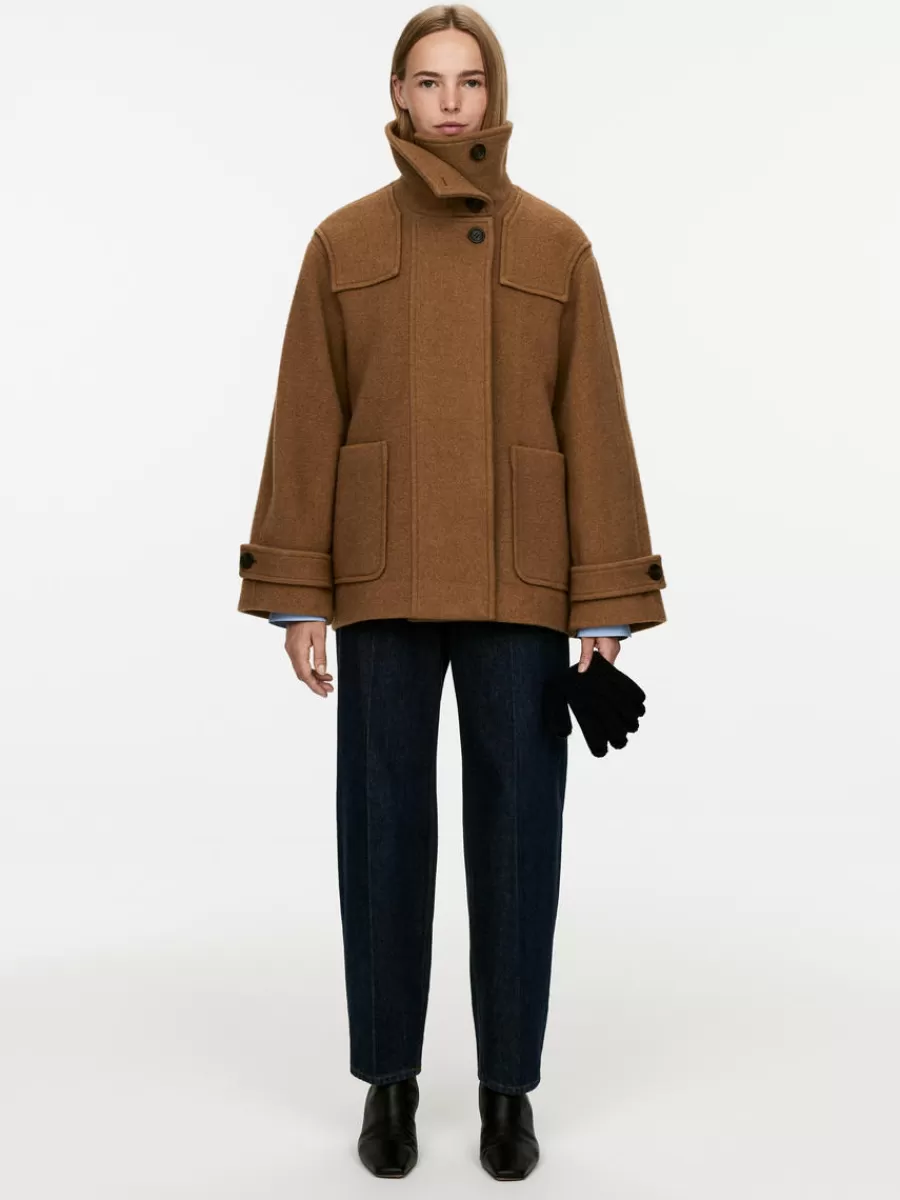 Shop ARKET Wool-Blend Jacket Brown