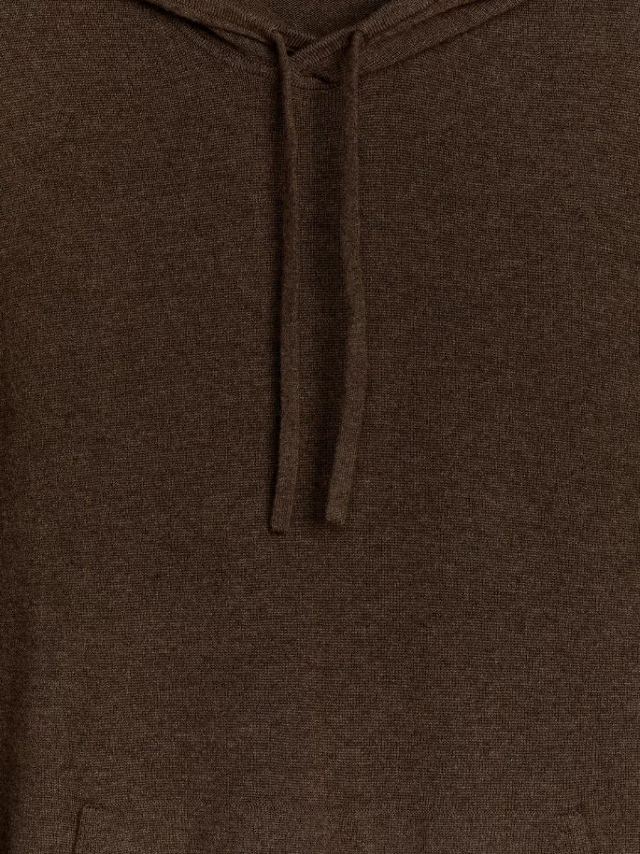 Hot ARKET Wool-Cashmere Hoodie Dark Mole