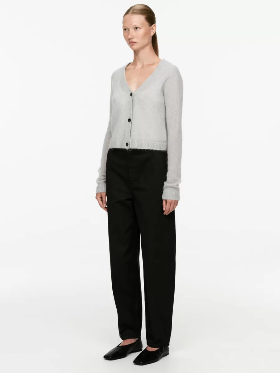 Discount ARKET Wool-Mohair Blend Cardigan Grey