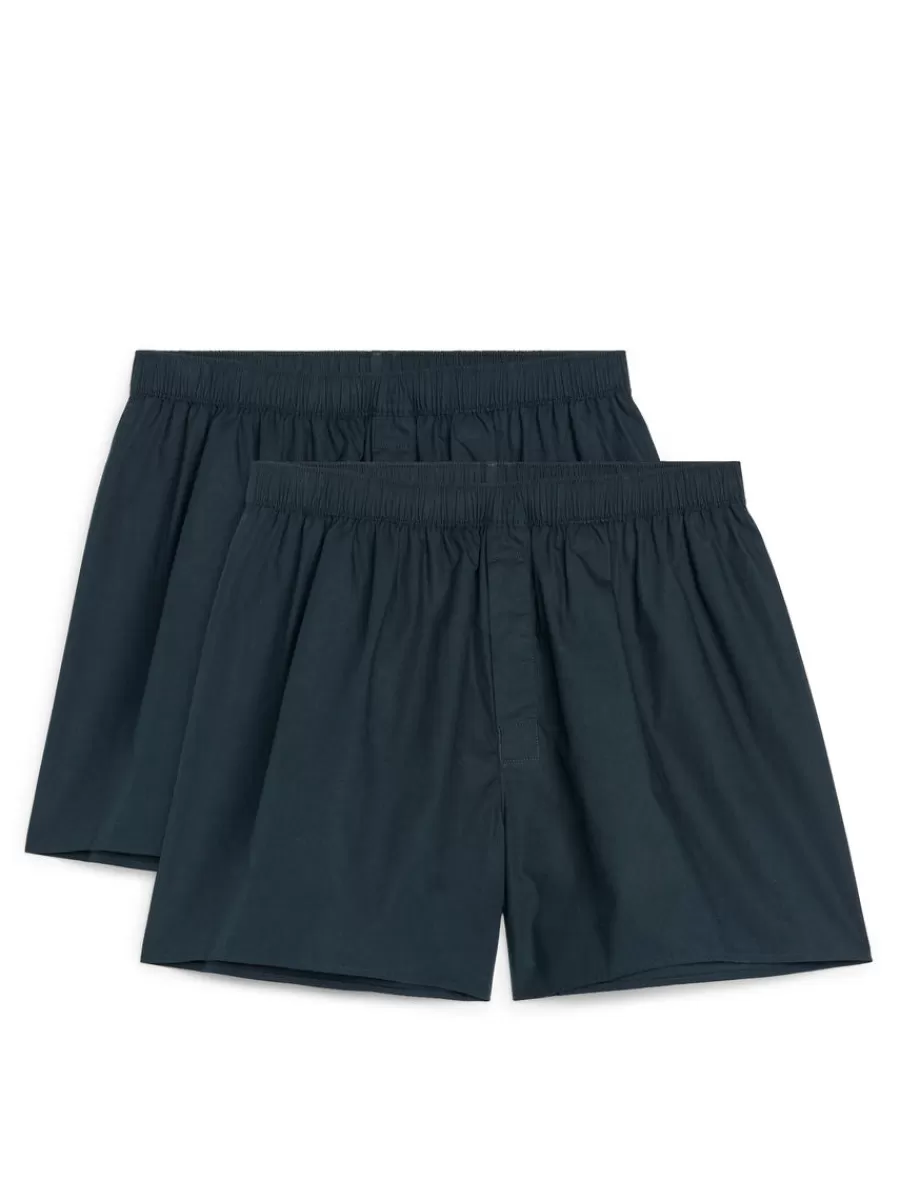 Cheap ARKET Woven Boxers, Set Of 2 Dark Blue