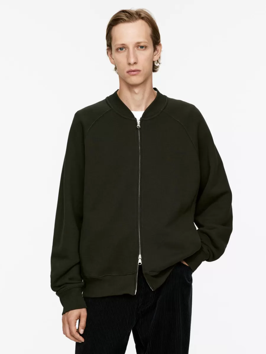 Cheap ARKET Zip Cardigan Dark Green