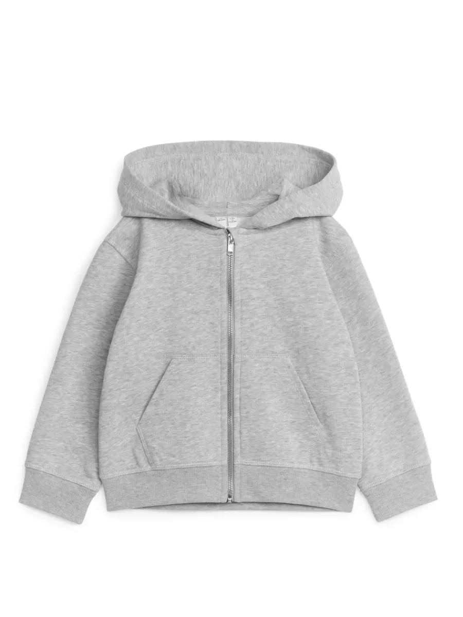 Discount ARKET Zip Hoodie Light Grey