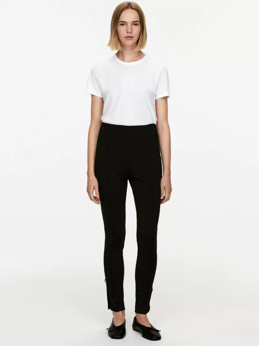 Cheap ARKET Zip Leggings Black